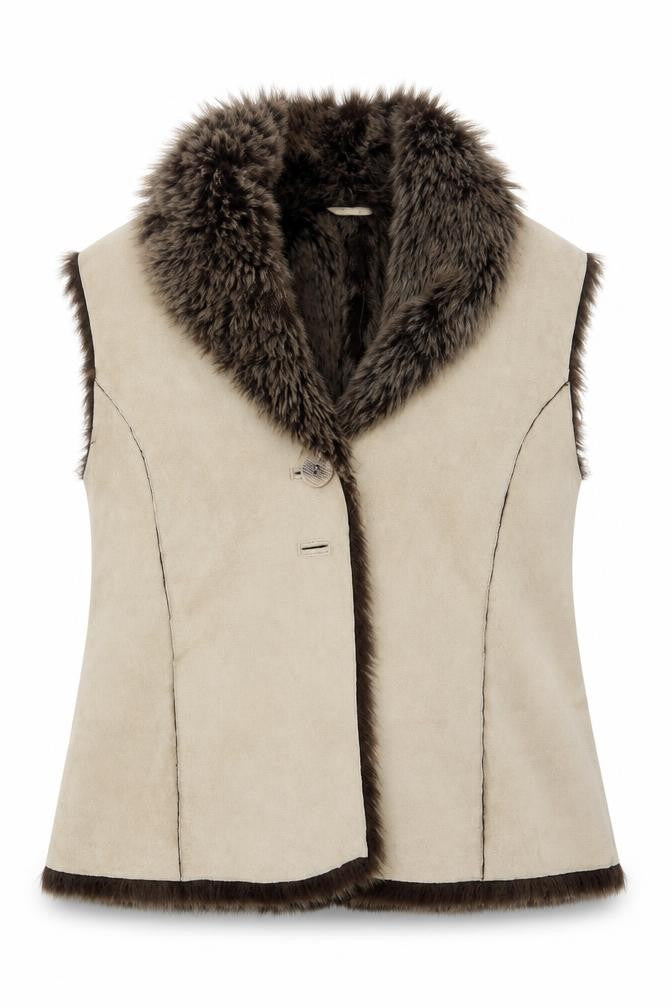 Front view of Lakeland women’s beige jacket, size UK 16