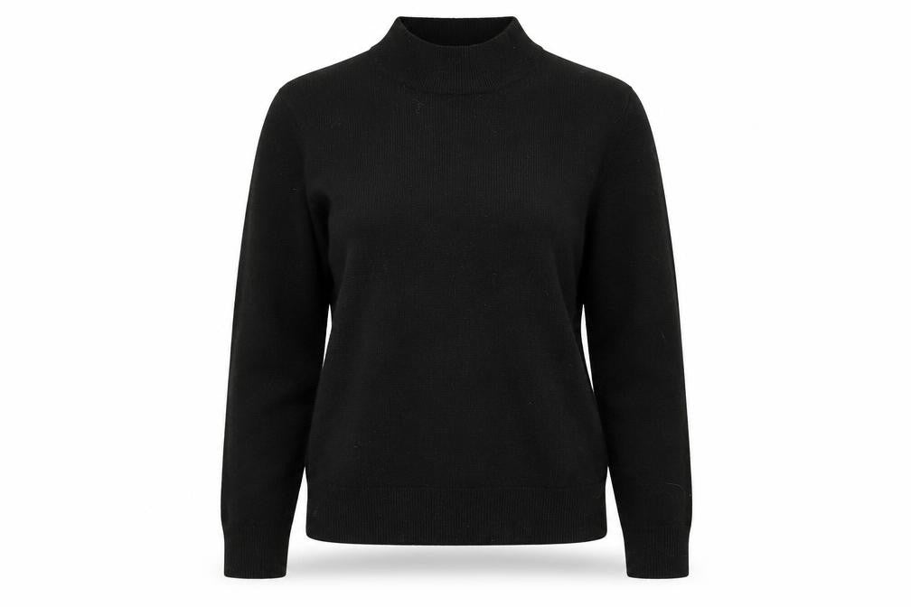 Front view of Atmosphere women’s black knit jumper, size UK 10