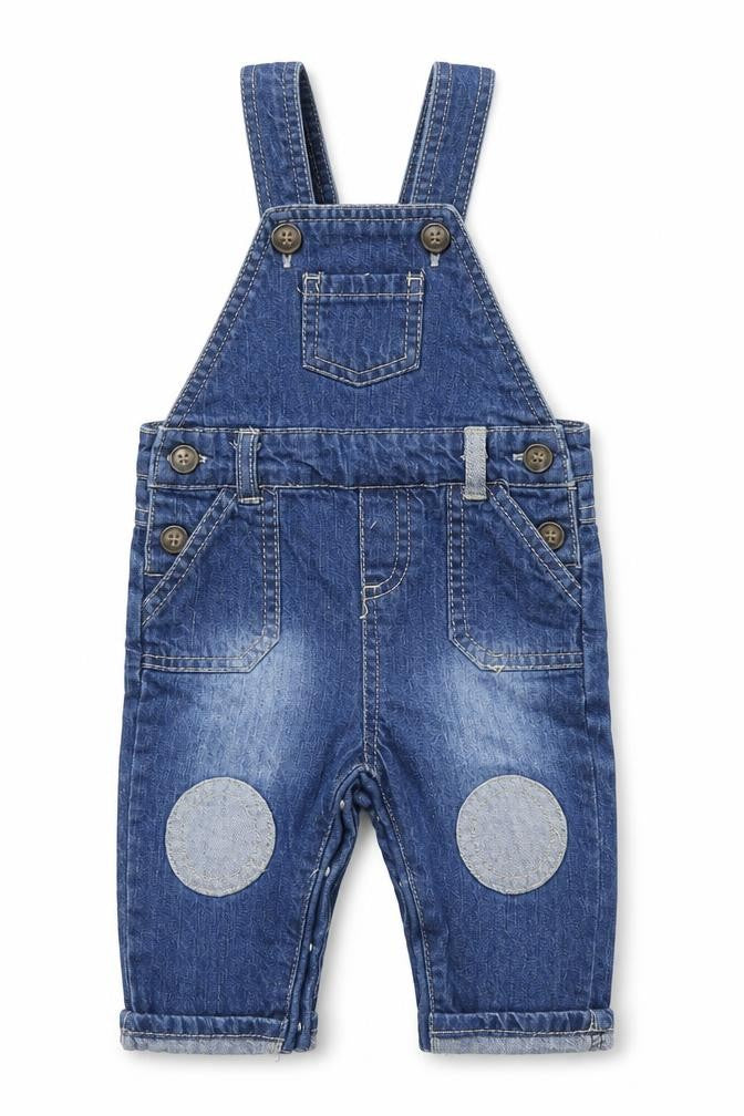 Earlydays Boys Blue  Denim Dungaree One-Piece Size 3-6 Months