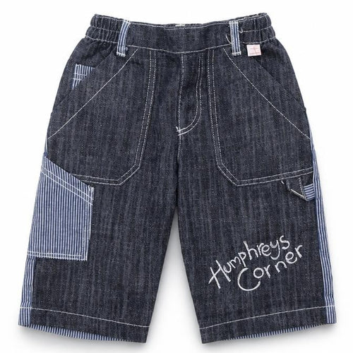 Mothercare Boys Blue Striped Denim Cargo Jeans Size 3-6 Months