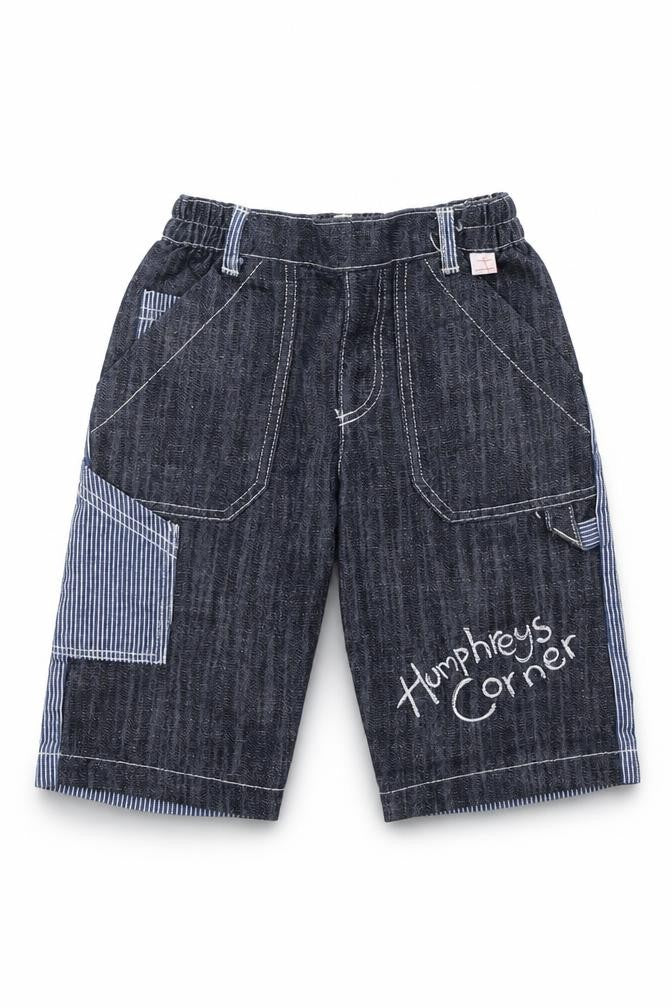 Mothercare Boys Blue Striped Denim Cargo Jeans Size 3-6 Months