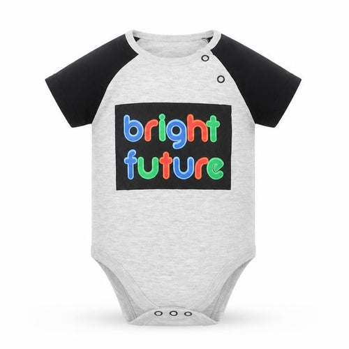 Pep & Co. Baby Grey Colourblock  Romper One-Piece Size 6-9 Months  - Bright Future