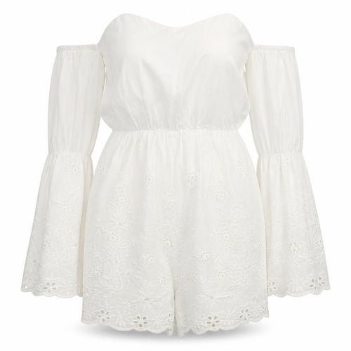 Kiss the Sky Womens White   Jumpsuit One-Piece Size XL