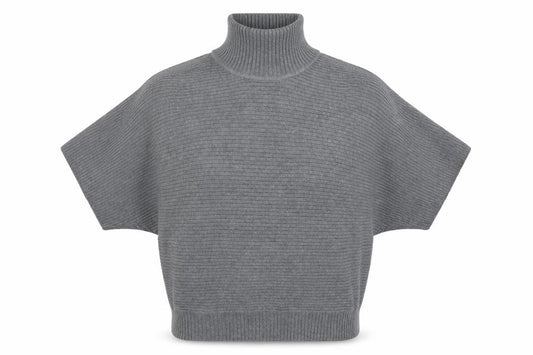 Front view of Oasis women’s grey jumper, size UK 16
