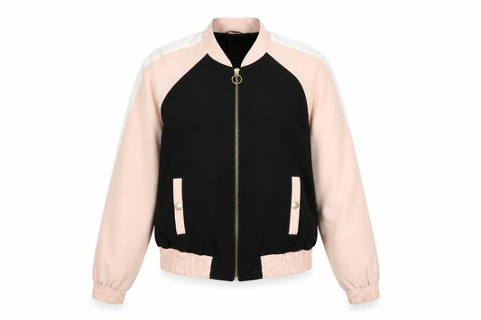 Front view of Atmosphere women’s multicoloured jacket, size UK 8