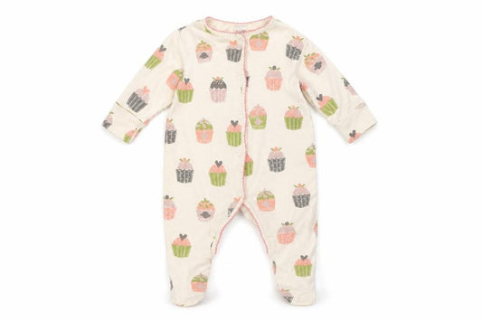 Front view of Next Baby Beige Geometric Babygrow One-Piece One Size