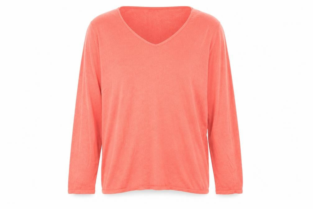 Front view of Tom Tailor men’s orange jumper, size 2XL