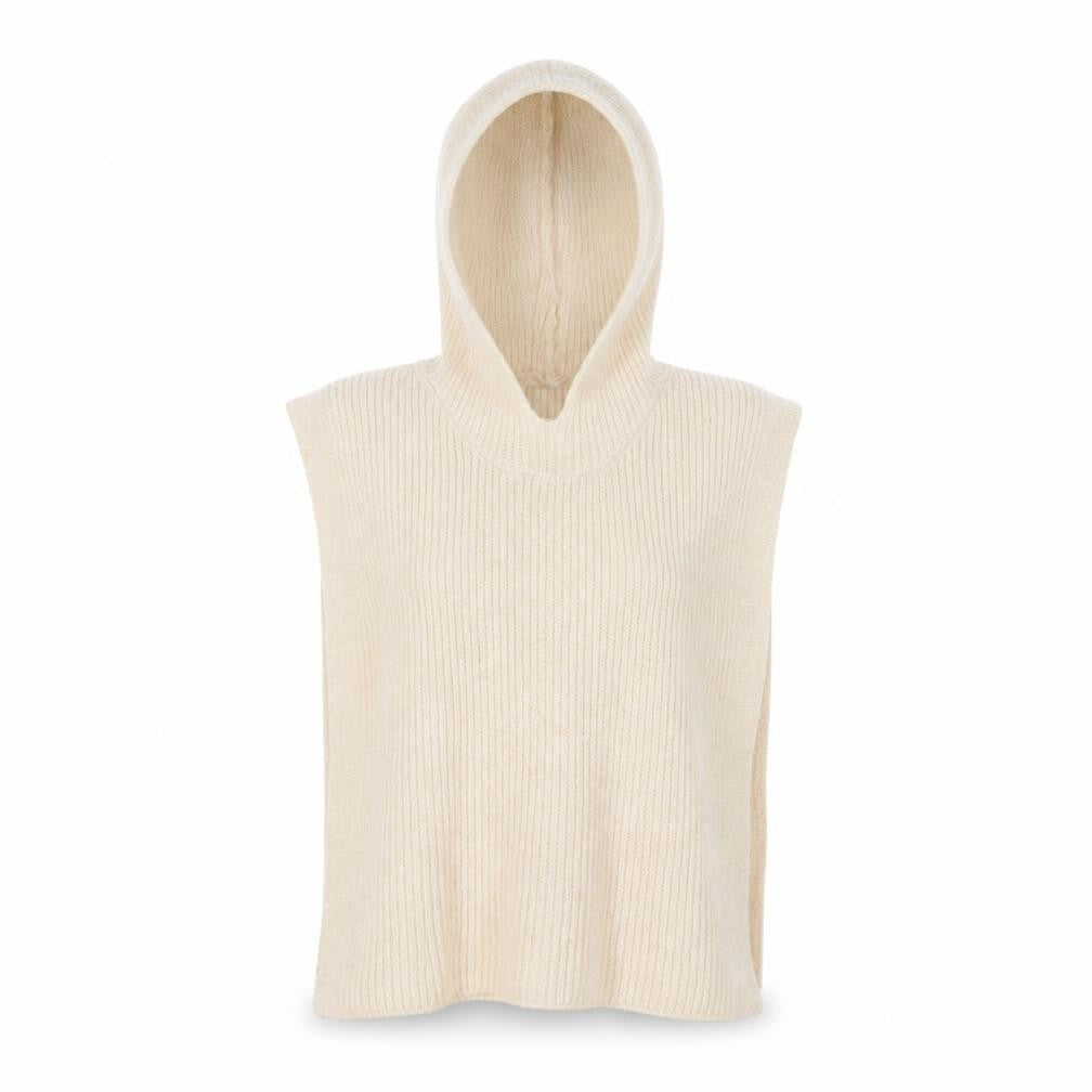 Front view of Primark women’s ivory cape hoodie one size