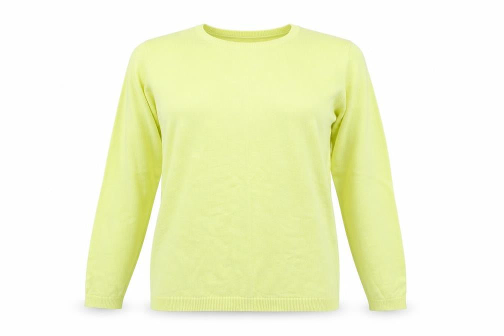 Front view of Marks & Spencer women’s yellow knit jumper, size M