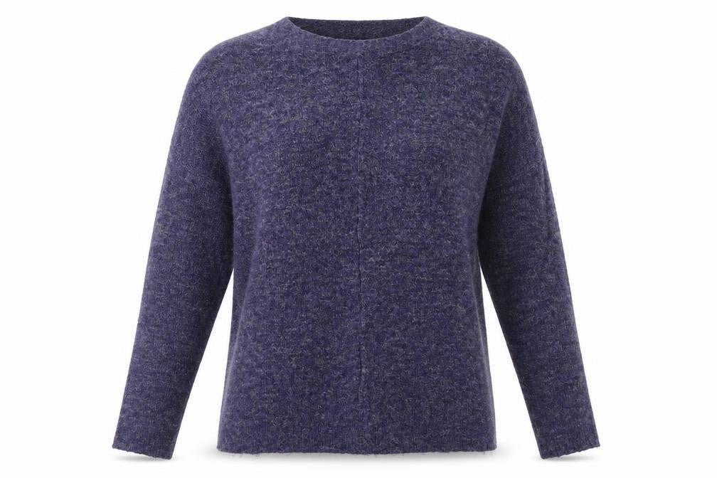 Front view of Papaya women’s blue knit jumper, size M