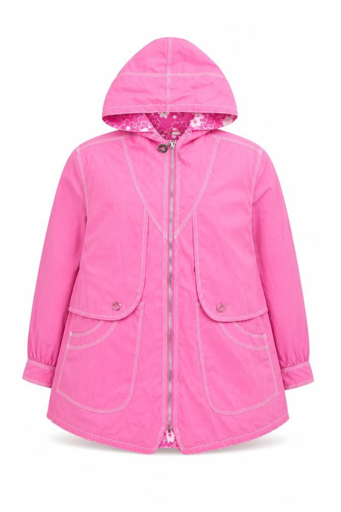 Front view of Top Five girls’ pink jacket coat, size 9, years