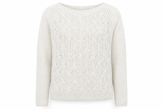 Front view of BHS women’s multicoloured jumper, size UK 12
