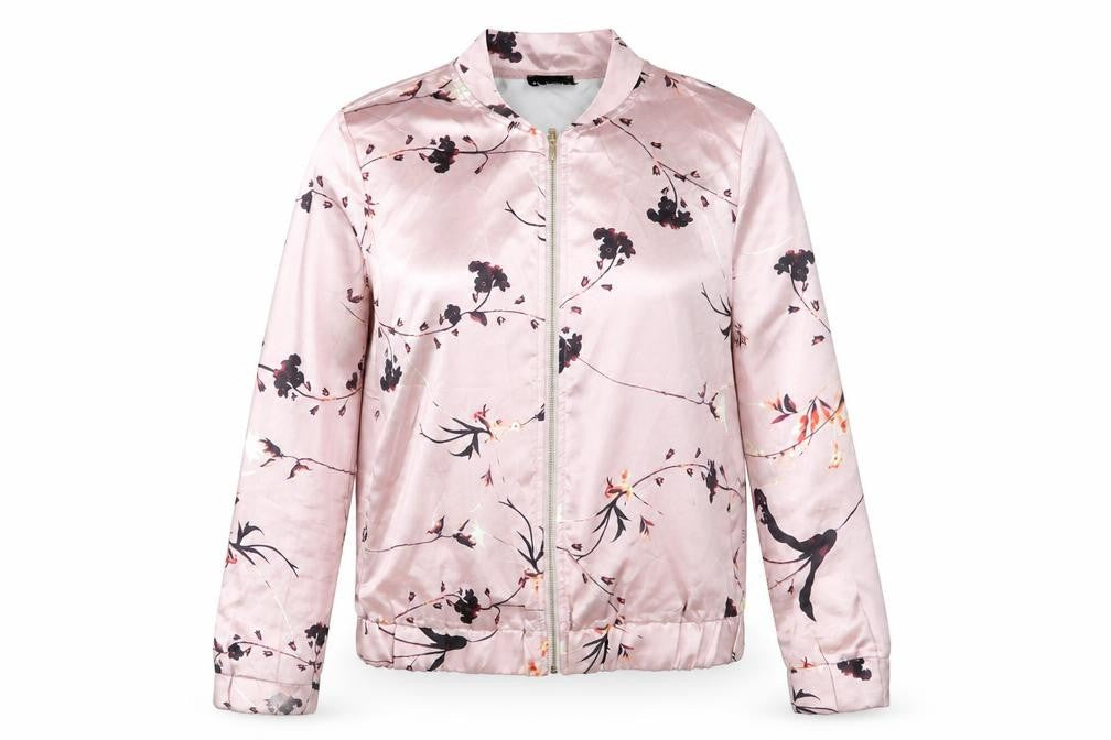 be you Womens Pink Floral  Full Zip Jumper Size 8