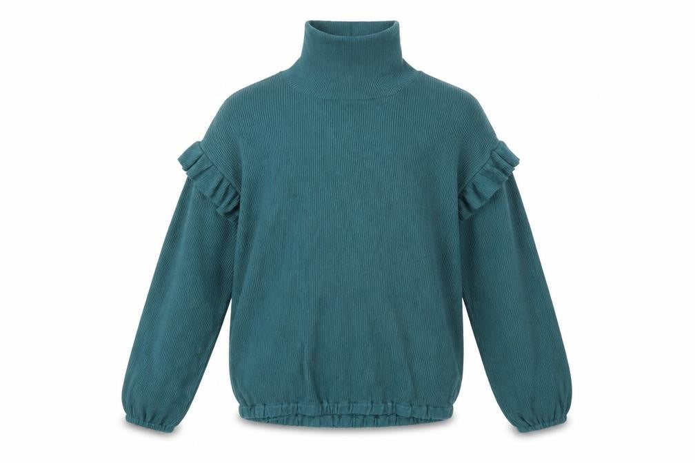 Front view of George girls’ green pullover sweatshirt, size 13-14, years