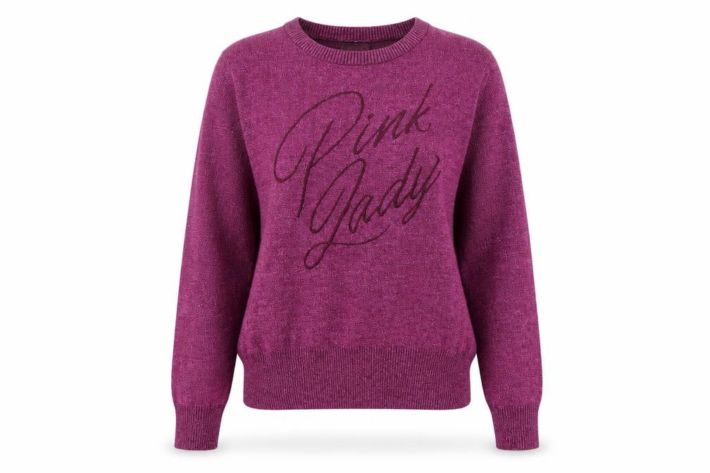 Front view of JOAMIE women’s purple jumper, size M