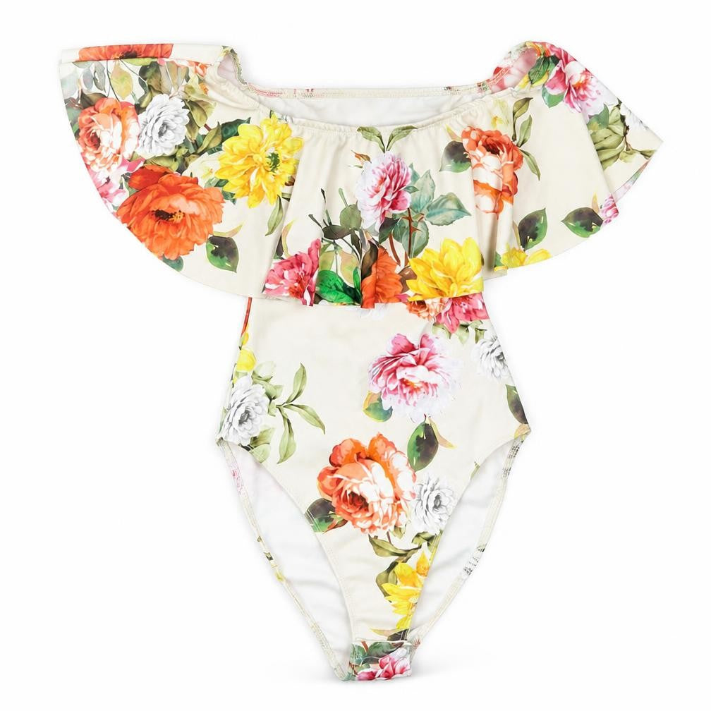 New Look Womens Beige Floral  Catsuit One-Piece Size 8