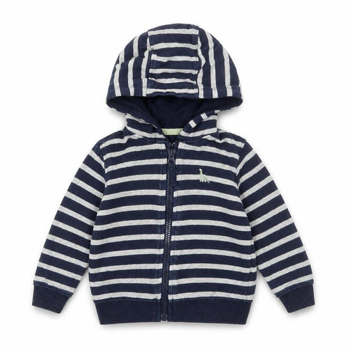 Lullaby Baby Blue Striped  Full Zip Jumper Size 9-12 Months