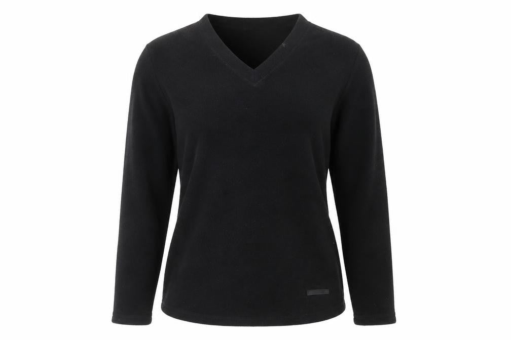 Front view of Para women’s black top pyjama top, size S