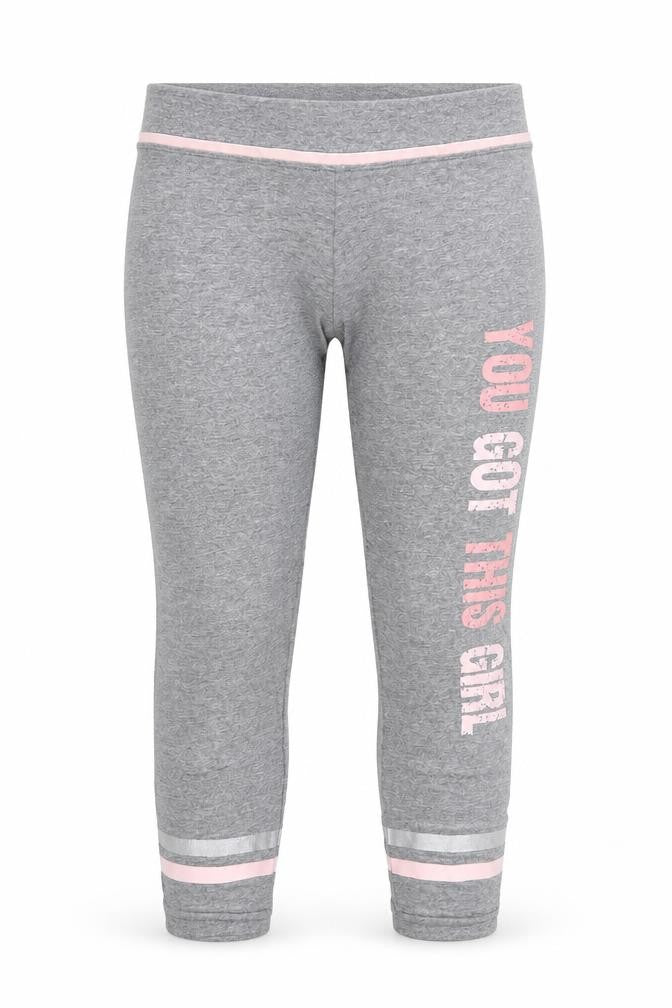 Primark Girls Grey Striped  Capri Trousers Size 5-6 Years