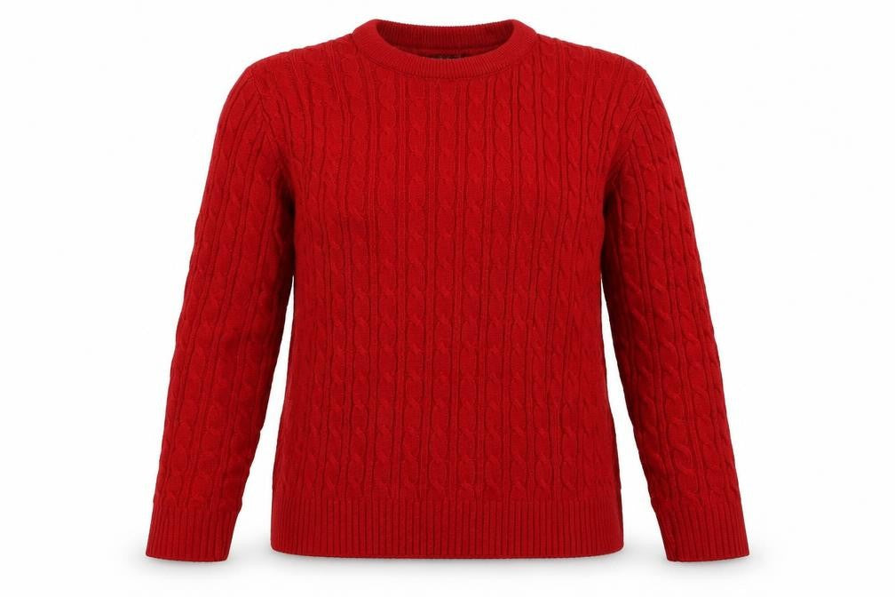 Front view of CHIC women’s red jumper, size L