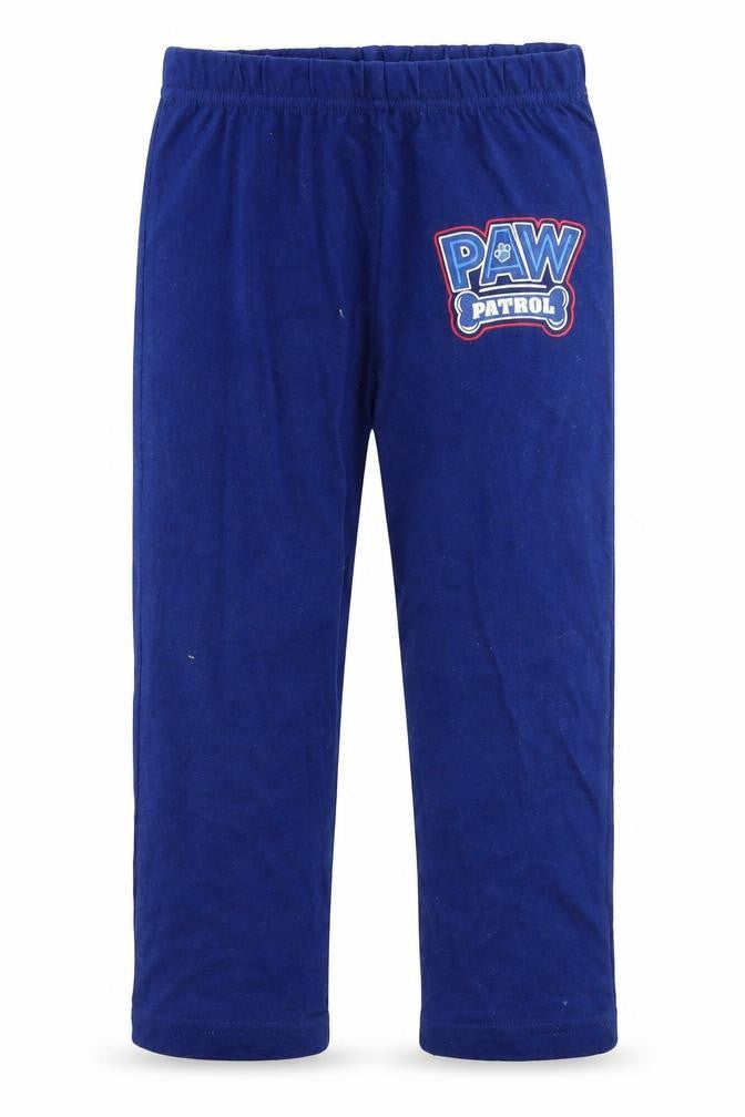 Front view of Paw Patrol boys’ blue solid pyjama pants, size 2-3, years