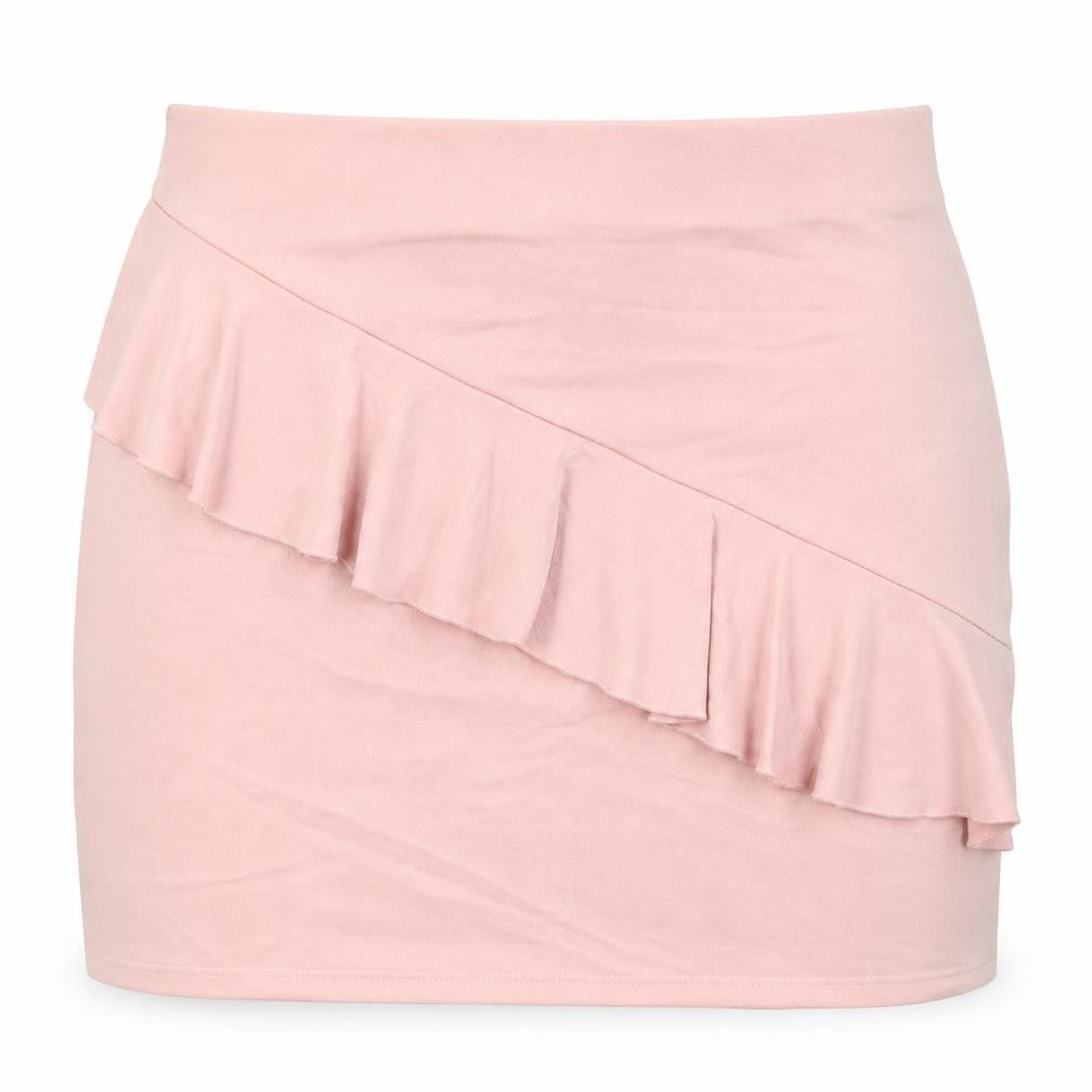 Front view of George women’s pink mini skirt, size UK 10