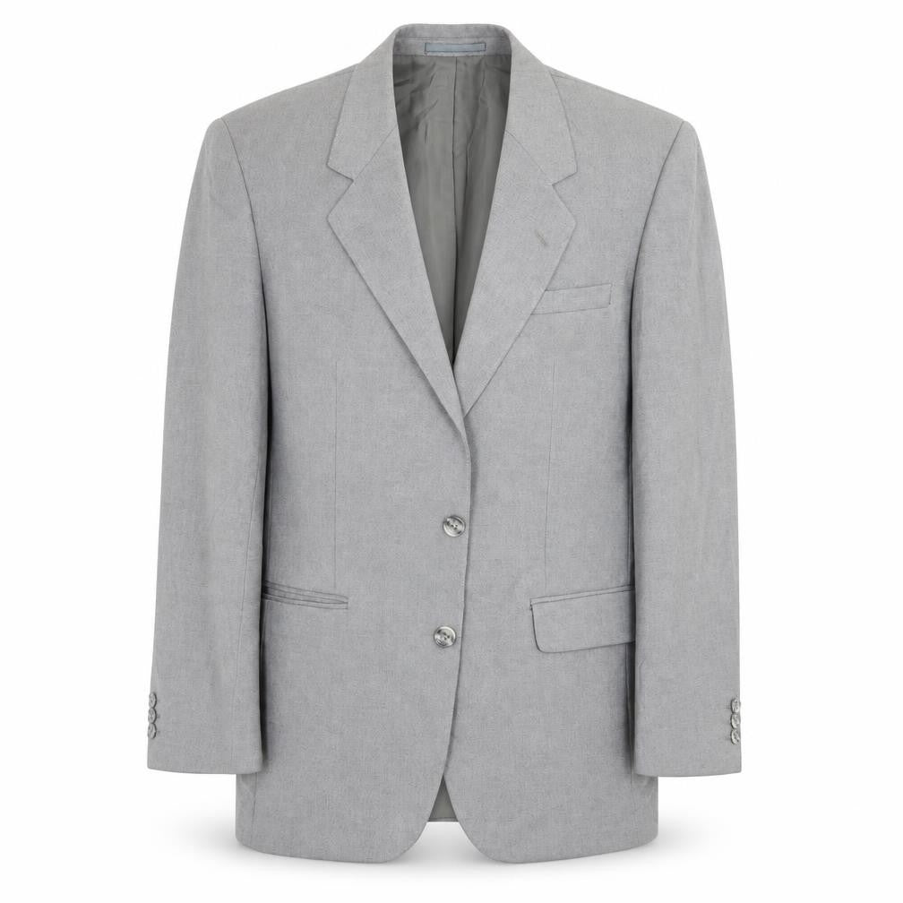 Front view of Burton men’s grey jacket suit jacket, size 38
