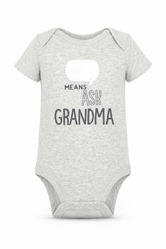 Front view of Carters Baby Grey Babygrow One-Piece, size 0-3, Months