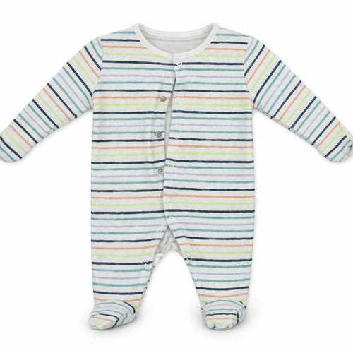 TU Boys White Striped  Babygrow One-Piece Size 0-3 Months