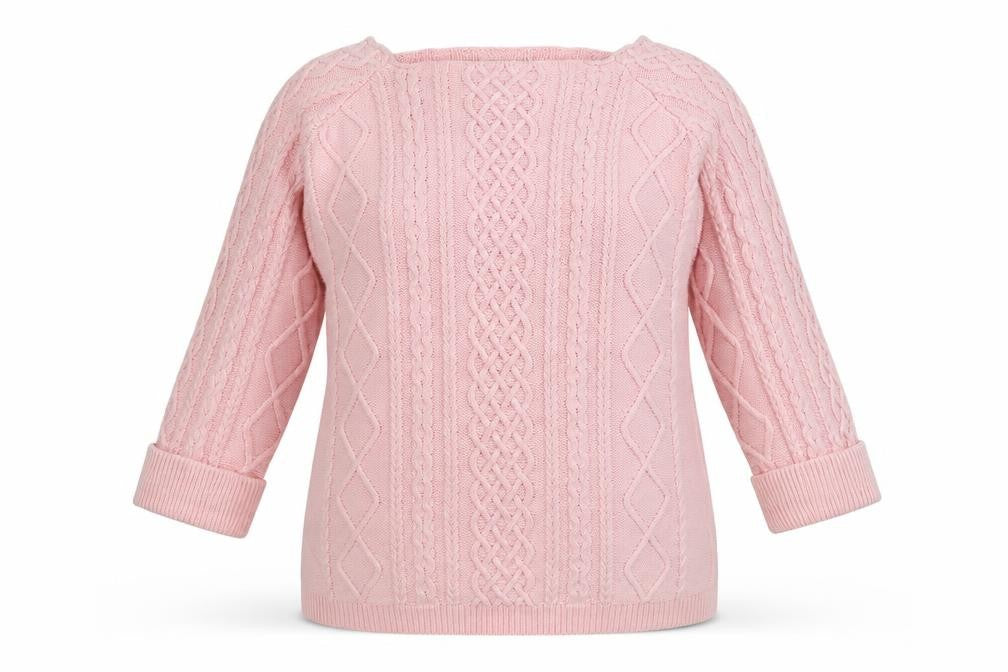 Front view of TRU women’s pink jumper, size M