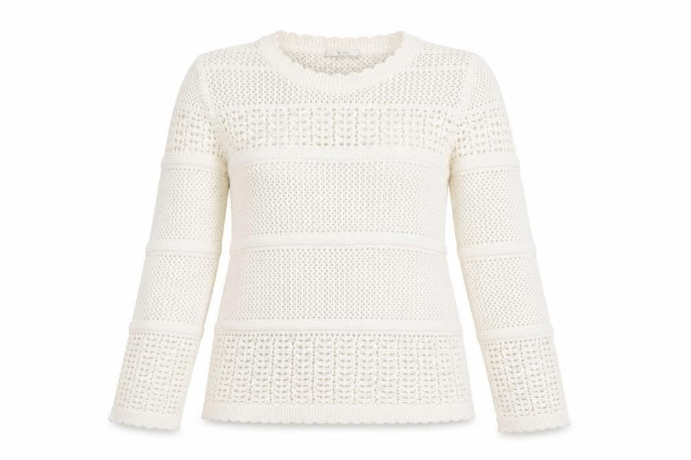 Front view of Tu women’s white jumper, size UK 14