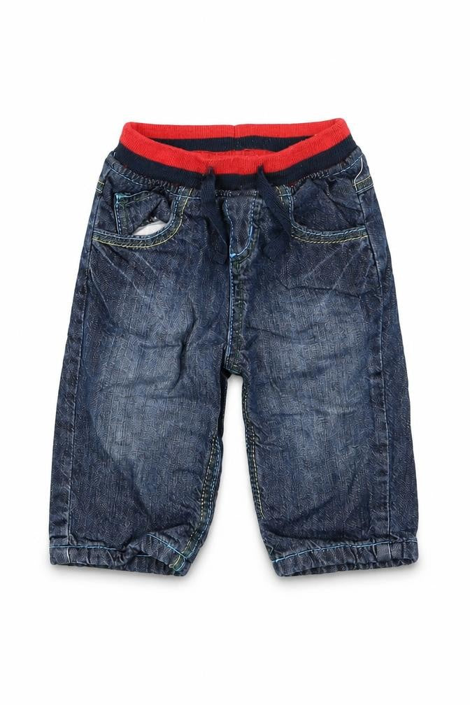 Front view of Bluezoo Baby Blue Capri Jeans, size 6-9, Months
