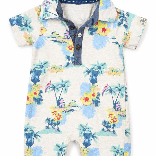 RJR.John Rocha Girls Grey Floral  Babygrow One-Piece Size 0-3 Months
