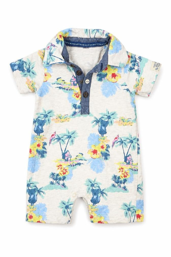 RJR.John Rocha Girls Grey Floral  Babygrow One-Piece Size 0-3 Months