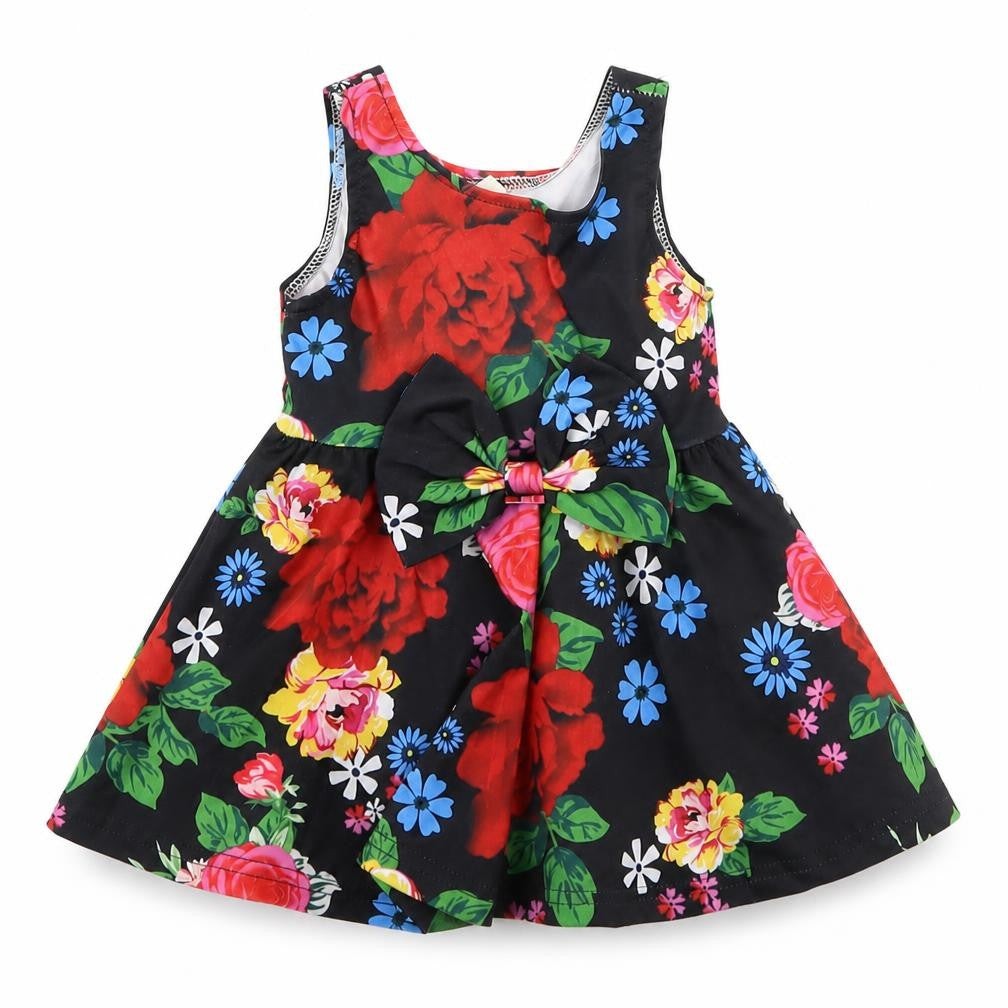 Prewoen Girls Black Floral  A-Line  Size 12 Months