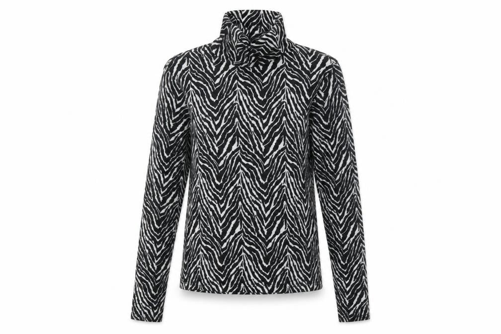 Front view of Primark women’s white animal print pullover sweatshirt, size S