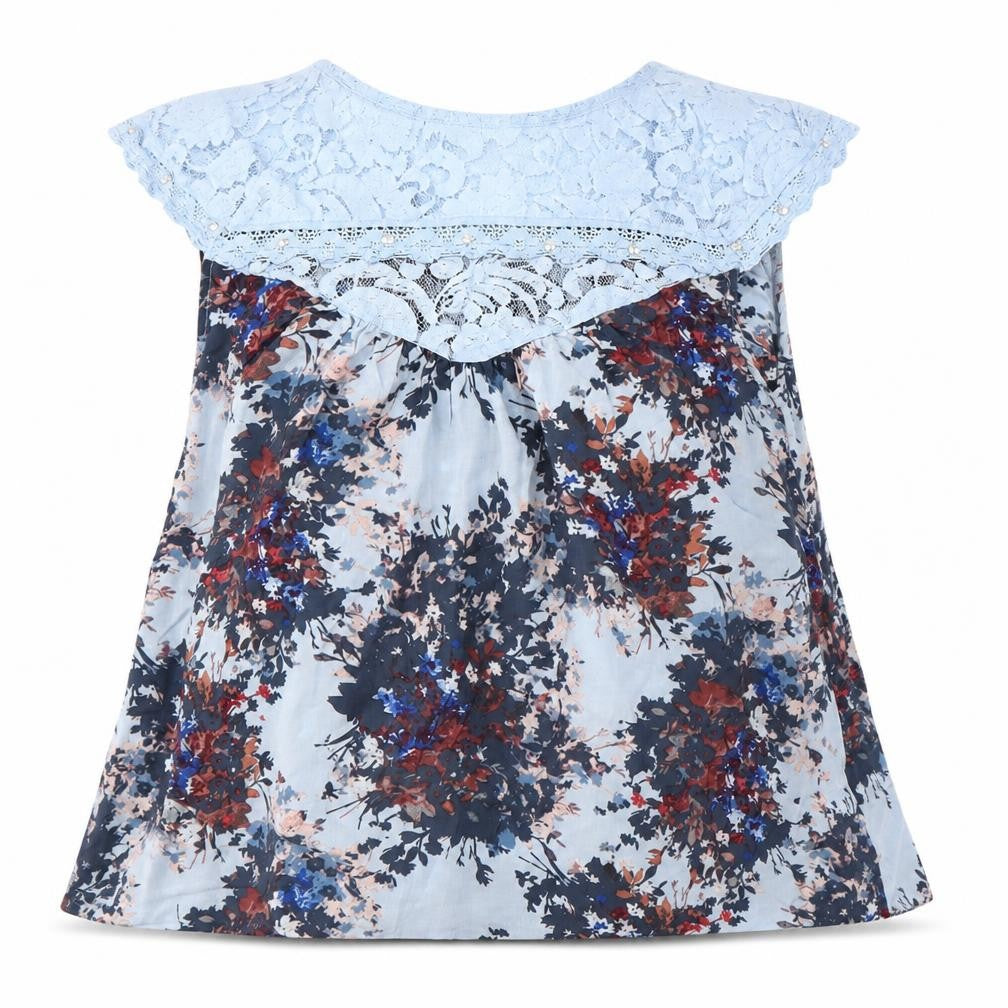 Front view of Next women’s multicoloured floral basic blouse, size UK 6