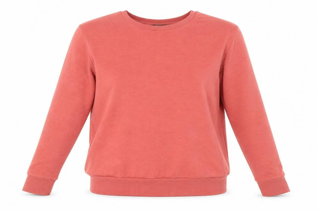 Front view of Primark women’s orange jumper, size UK 6