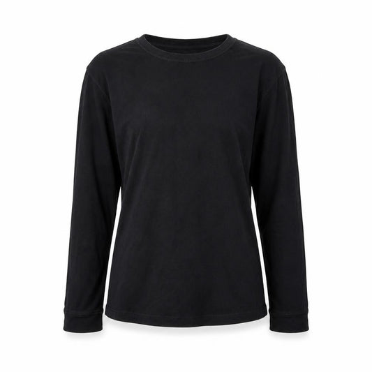 Front view of Basic Tee women’s black basic t-shirt, size M