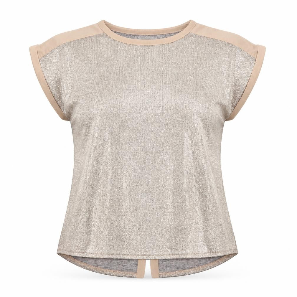 Front view of Oasis women’s pink basic blouse, size S