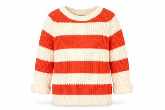 Front view of Atmosphere women’s multicoloured striped jumper, size S