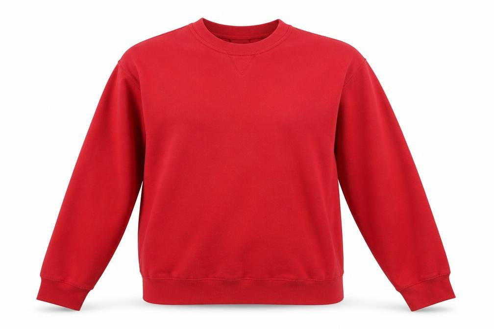 Front view of zantos women’s red jumper, size S