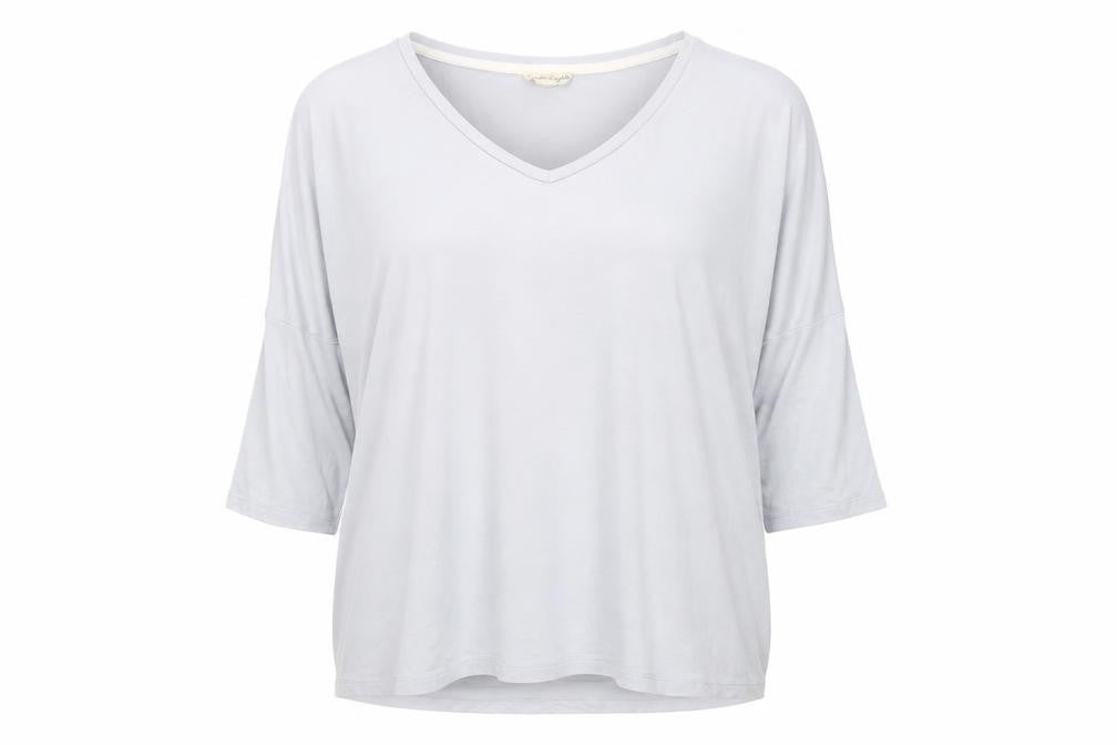 Front view of Phase Eight women’s grey basic blouse, size UK 16