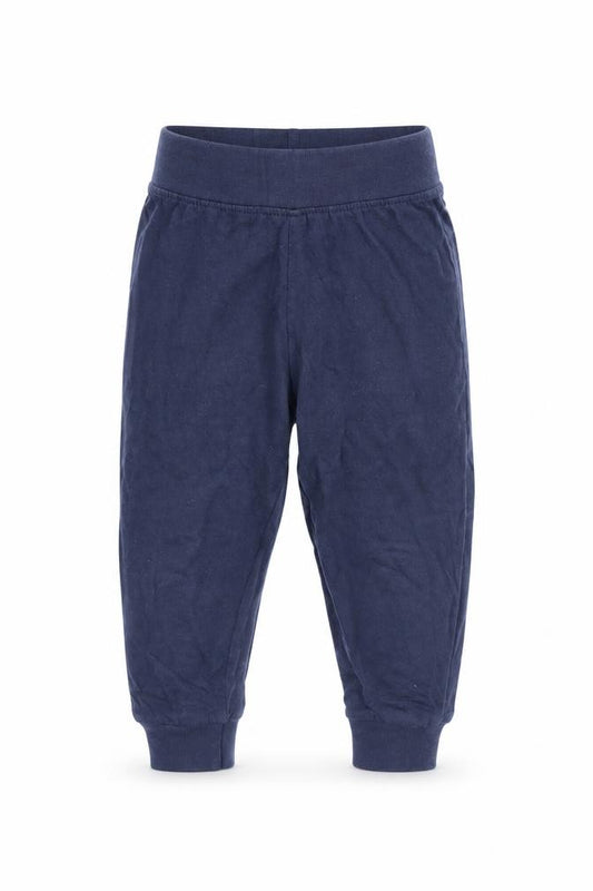 Front view of Crafted Baby Blue Solid Cami Pyjama Pants, size 18-24, Months