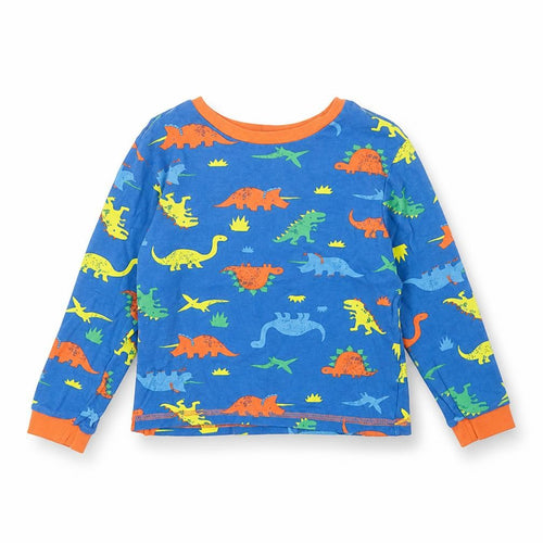 George Boys Blue Animal Print   Pyjama Top Size 6 Years  - Dinosaur