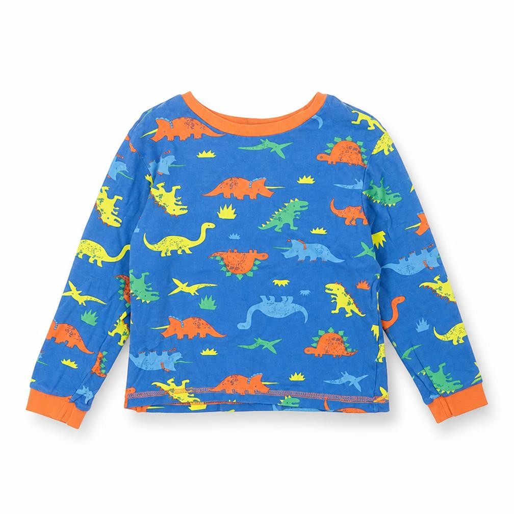 George Boys Blue Animal Print   Pyjama Top Size 6 Years  - Dinosaur