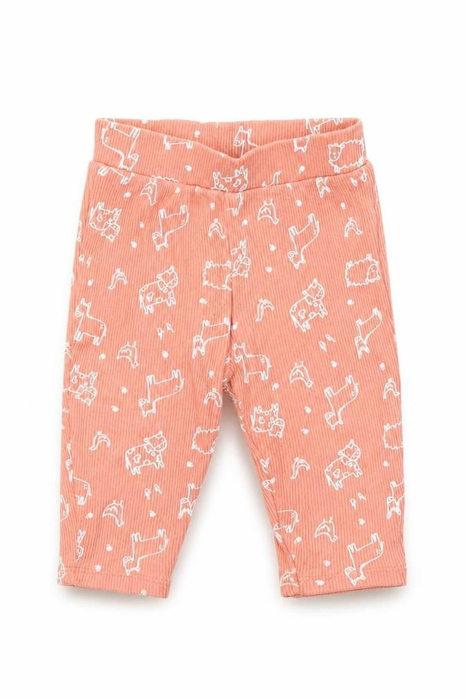 Primark Girls Orange Polka Dot  Jogger Trousers Size 3-6 Months  - Farm Animal