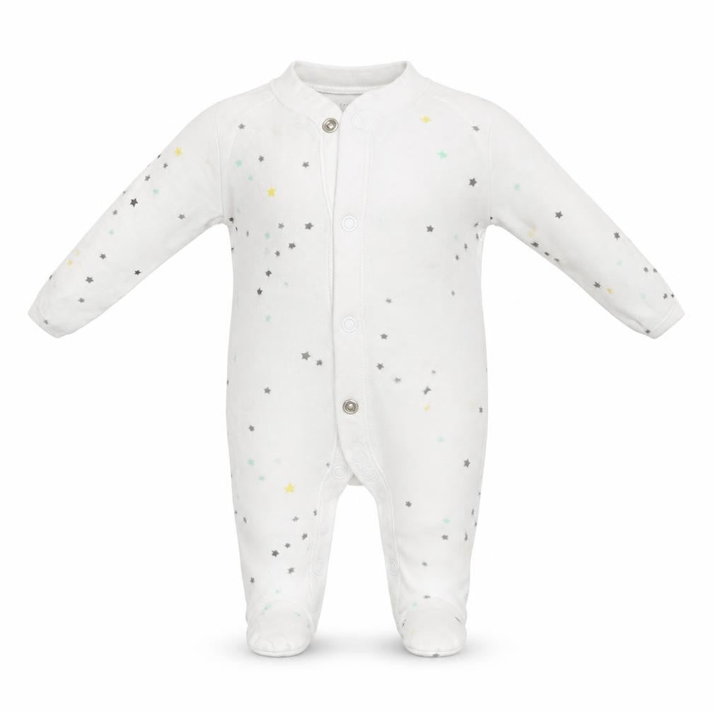 F&F Baby White Spotted  Romper One-Piece Size Newborn