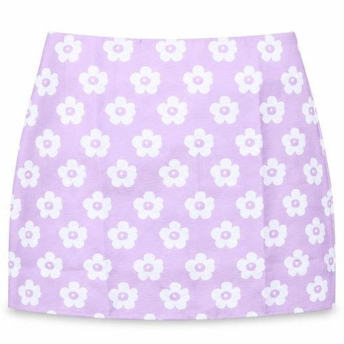 SheIn Womens Purple Floral  A-Line Skirt Size S