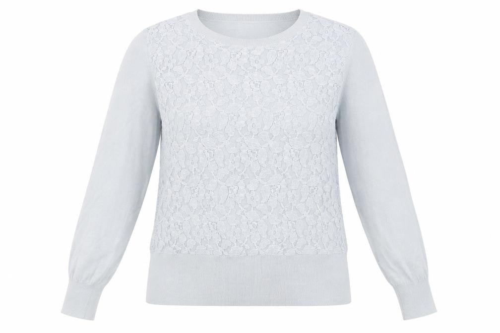 Front view of Oasis women’s blue jumper, size L